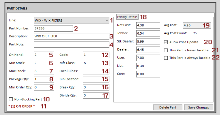 Inventory Explanation Of Inventory Fields Positrak Support